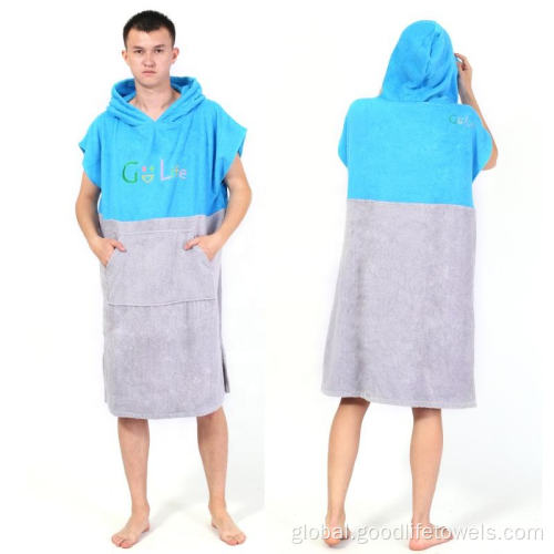 Custom Microfiber Surf Poncho Towel custom microfiber cotton beach surf poncho changing towel Factory